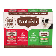 Nutrish front packaging showing chicken and beef variety and convenience