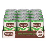 Nutrish lata frontal mostrando diseño y sello de pollo real
