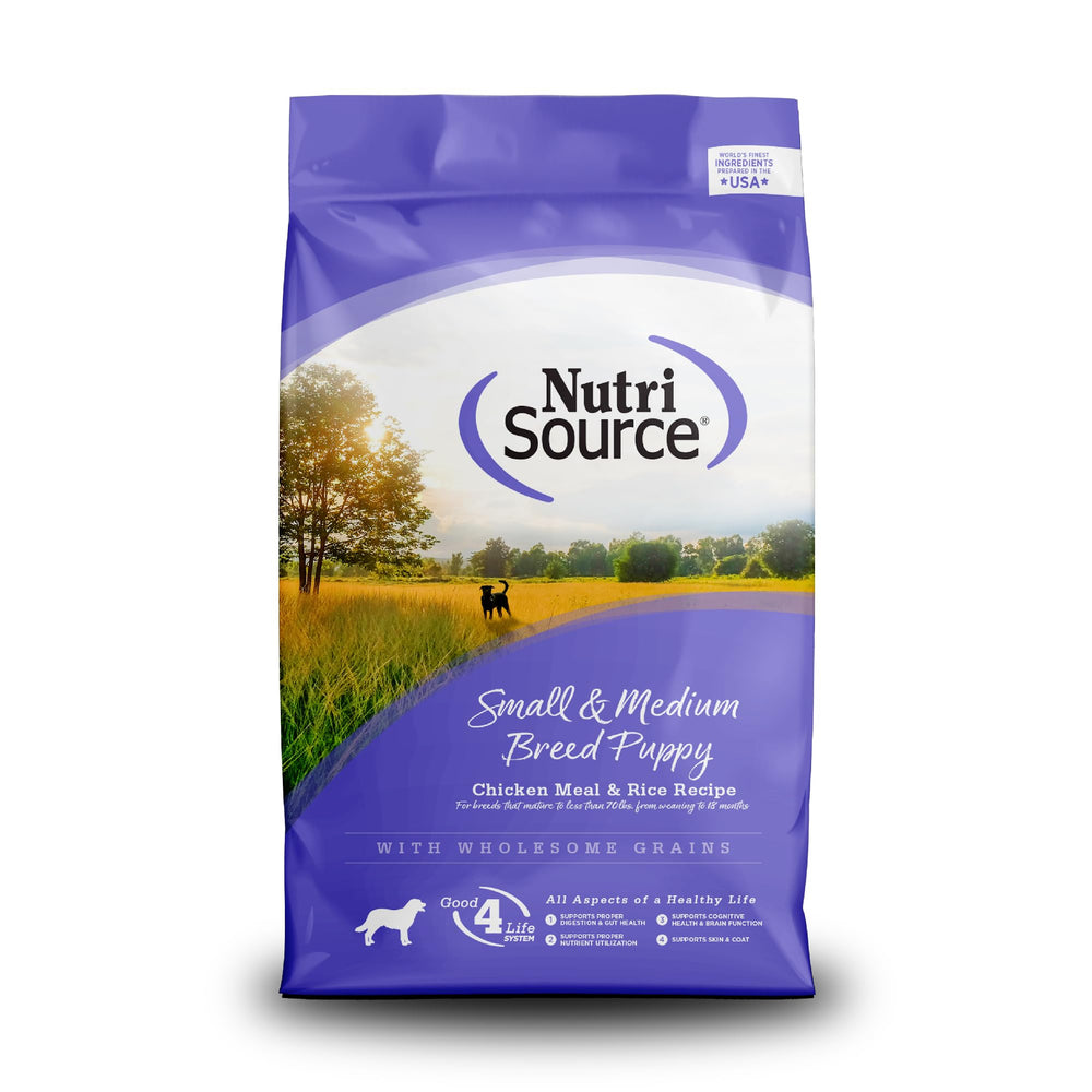 NutriSource frente del empaque mostrando el producto y beneficio nutricional