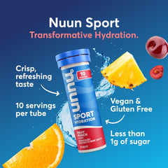 Nuun tablet close-up texture highlighting clean ingredients and low sugar
