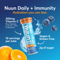 Nuun open tube with stacked tablets visible for compact portability