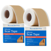 NUVADERMIS roll front view showing packaging and product benefits