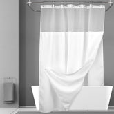N&Y HOME front view of full waffle weave curtain set, polished look