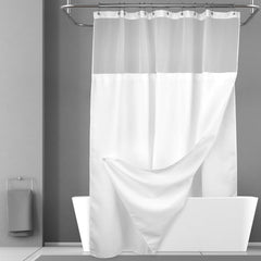 N&Y HOME front view of full waffle weave curtain set, polished look