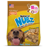 Nylabone empaque frontal mostrando 18 masticables, visual de valor