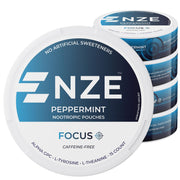 NZE peppermint front can showing packaging and fresh flavor benefit
