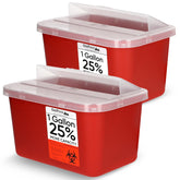 OakRidge Products contenedor frontal mostrando etiqueta y forma segura