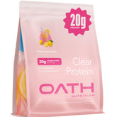 OATH NUTRITION empaque frontal Pink Lemonade mostrando sabor refrescante