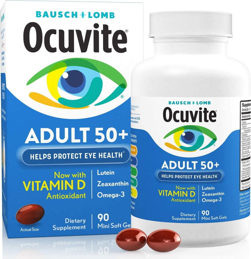 Ocuvite 50+ frente del empaque mostrando etiqueta y beneficios