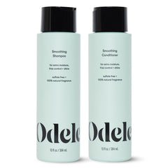 Odele set frontal mostrando champú y acondicionador para control del frizz
