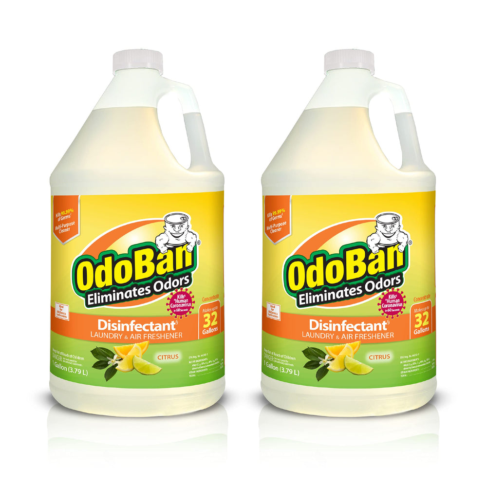 OdoBan envase frontal 2 galones beneficios de rendimiento y olor cítrico