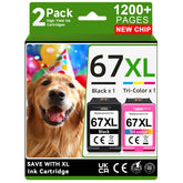 OEGGOINK pack frontal mostrando cartuchos 67XL, ahorro y rendimiento