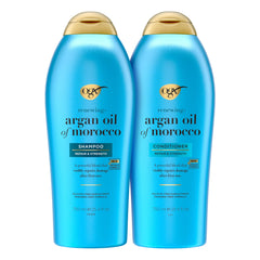 OGX pack frontal mostrando las botellas y beneficio de hidratación duradera