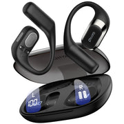 OHAYO T10 front view showing earbuds and case, highlights compact design benefit
