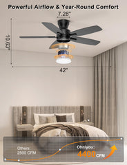 Ohniyou reversible blade close-up showing dual-color finish for versatile decor matching