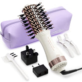 Olaermoso front view of travel styler showing compact design and convenience
