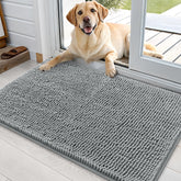 OLANLY felpudo frontal 36x24 mostrando absorción y diseño
