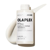Olaplex N°.3PLUS front bottle view showing clean packaging and repair promise
