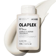 Olaplex N°.3PLUS front packaging showing product and benefit of bond repair