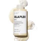 Olaplex Nº.4 front bottle showing clean packaging and quick benefits