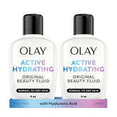 Olay frente del envase mostrando diseño y marca, hidratación práctica