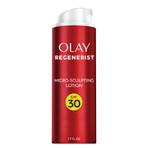 Olay paquete frontal Micro-Sculpting SPF30 mostrando producto profesional