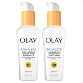 Olay front packaging showing SPF 30 protection and fragrance-free benefit