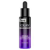 Olay bottle front view showing product and clean design for visible smoothing