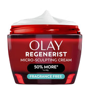 Olay Regenerist red jar front view shows recognizable packaging and firming benefits