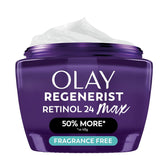 Olay crema retinol MAX frontal mostrando envase y beneficio hidratación profunda