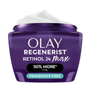 Olay crema retinol MAX frontal mostrando envase y beneficio hidratación profunda