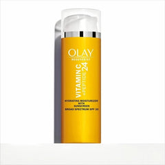 Olay textura de la crema mostrándola ligera y de rápida absorción