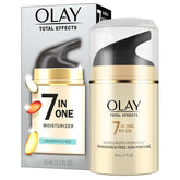 Olay Total Effects vista frontal del envase mostrando marca y tamaño, hidratación confiable