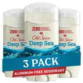 Old Spice Deep Sea frente del paquete mostrando diseño y beneficio frescura