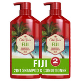 Old Spice pack doble frontal mostrando botellas y volumen