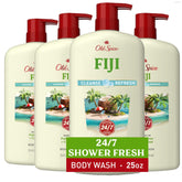 Old Spice Fiji front packaging showing coconut and palm scent for confident freshness