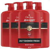 Old Spice frontal del envase Swagger con aroma cedro y beneficio de frescura duradera