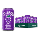 OLIPOP lata frontal con diseño clásico muestra el sabor y beneficios