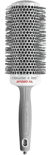 Olivia Garden front view of XL ceramic round brush for faster drying and volume