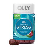 OLLY envase frontal Goodbye Stress mostrando fórmula y beneficio calmante