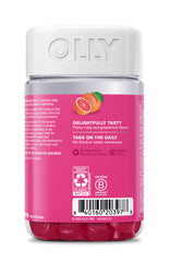 OLLY rótulo ingredientes con biotina, vitamina C, E y keratina listados