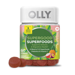 OLLY frasco frontal mostrando etiqueta y beneficio nutricional