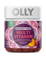 Frasco OLLY Women’s 40+ mostrando etiqueta clara y beneficios visibles
