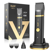 OLOV 2.0 vista frontal con base de carga, diseño compacto y recargable