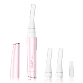 OLOV slim vista frontal rosa mostrando diseño delgado y portátil para retoques rápidos