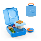 Omie OmieBox vista frontal Blue Sky, lonchera duradera y organizada