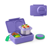 Omie OmieBox UP front packaging showing Galaxy Purple, durable design benefit