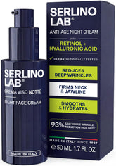 Omnis Uomo SerlinoLab jar front view showing sleek packaging and benefit of clear ingredient focus