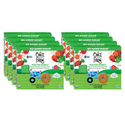 Once Upon a Farm front packaging showing tractor wheels and flavor
