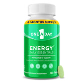 One A Day frente del empaque mostrando la caja y el beneficio de energía